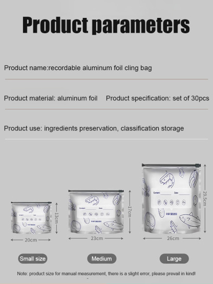【Lock in freshness】Aluminum foil antibacterial fresh-keeping bag 