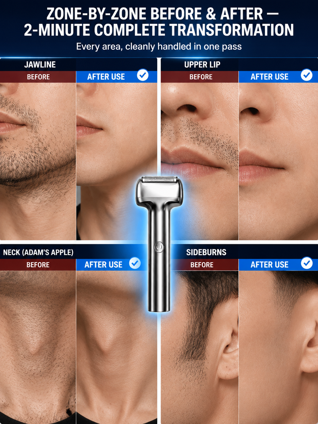 【Three-Blade Integrated】Reciprocating Shaver