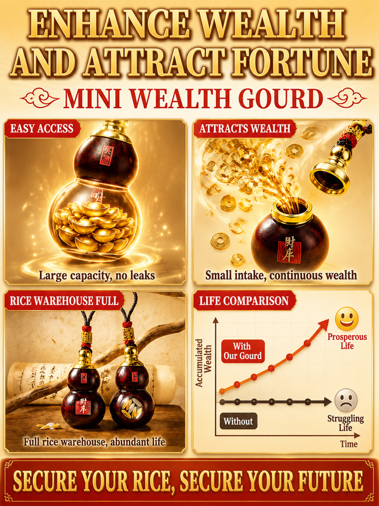 Five Directions Wealth Gourd Lucky Charm Hanging