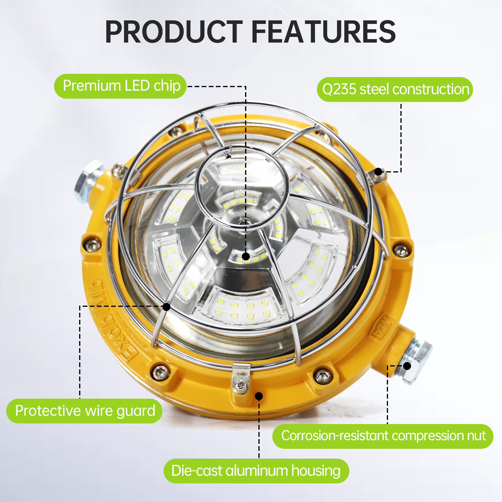 DGS41、51、53/127L(A) Explosion-proof LED tunnel light for mining use