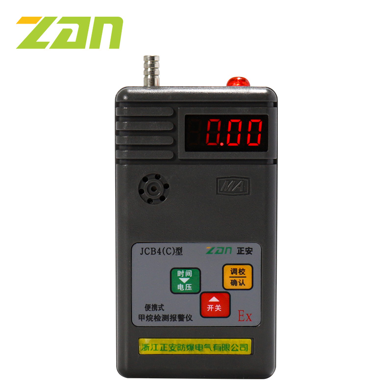 Portable methane detector  and alarm device