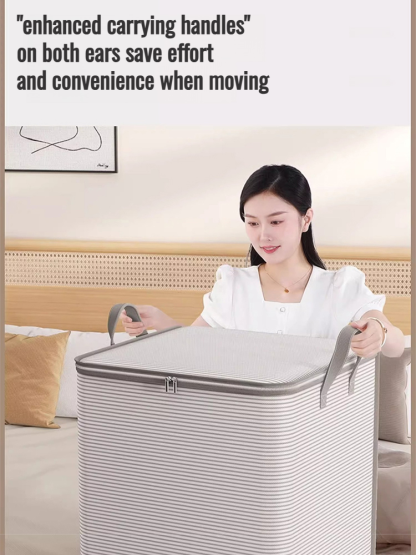 Giant Waterproof Storage Bag | Thickened Mold-Proof Fabric | Reinforced Handles | Collapsible | Large Capacity | Clothes Bedding Organizer | Dustproof Zipper Box