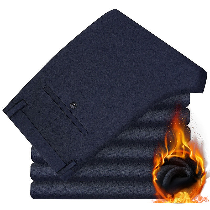Men's velvet formal suit trousers