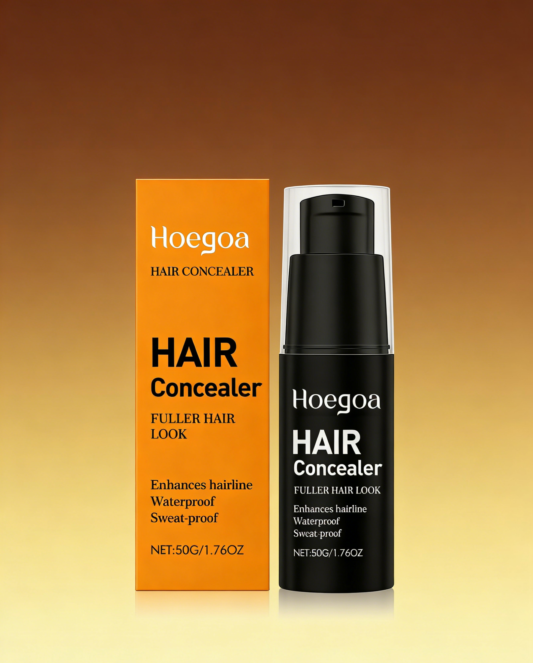 HOEGOA Instant Hair Concealer - 10-Second Balding Cover-Up, Waterproof & Lasts Up to 6 Days