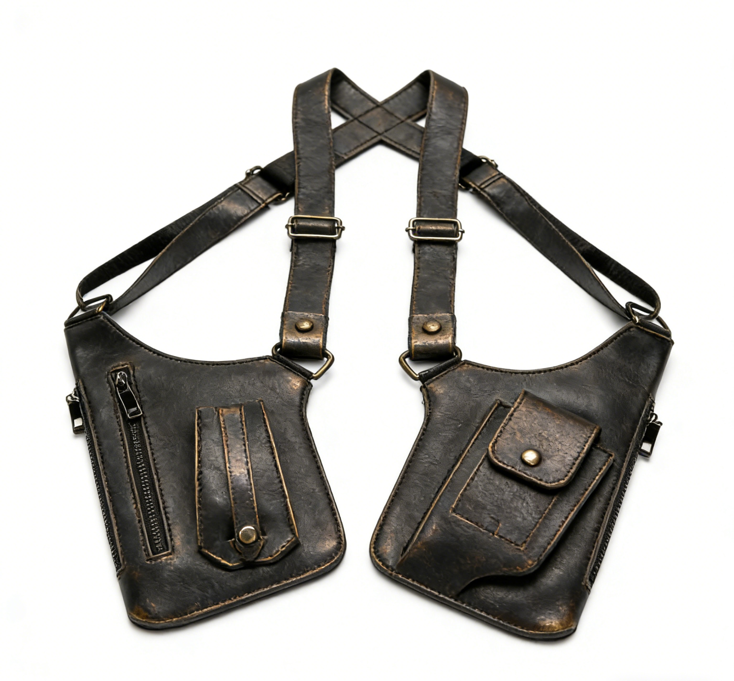 Premium Leather Underarm Shoulder Bag: Adjustable Anti-Theft Holster Design for Men & Women