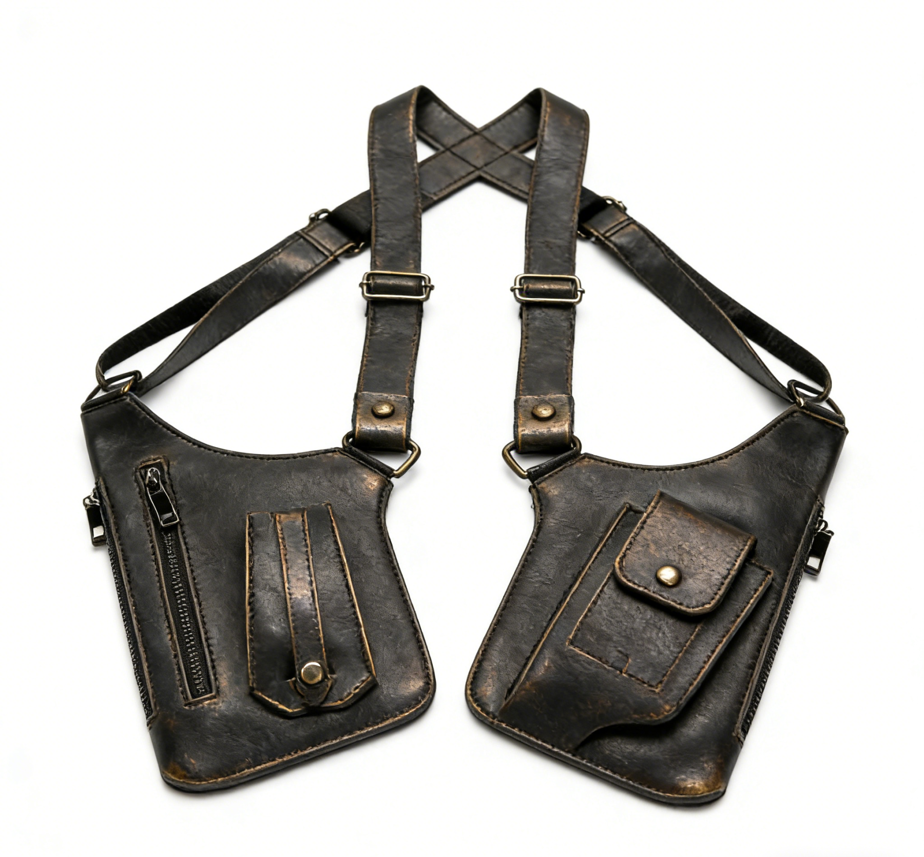 Premium Leather Underarm Shoulder Bag: Adjustable Anti-Theft Holster Design for Men & Women