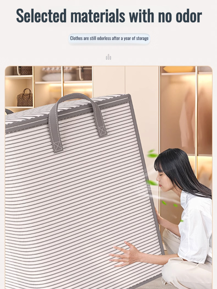 Giant Waterproof Storage Bag | Thickened Mold-Proof Fabric | Reinforced Handles | Collapsible | Large Capacity | Clothes Bedding Organizer | Dustproof Zipper Box