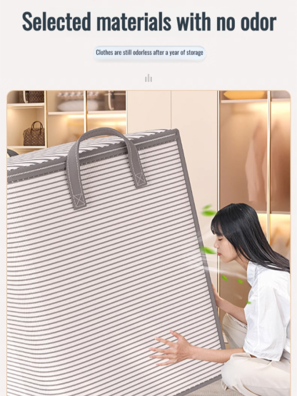 Giant Waterproof Storage Bag | Thickened Mold-Proof Fabric | Reinforced Handles | Collapsible | Large Capacity | Clothes Bedding Organizer | Dustproof Zipper Box