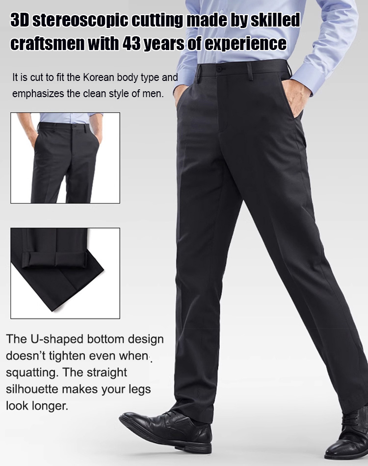 Men's velvet formal suit trousers