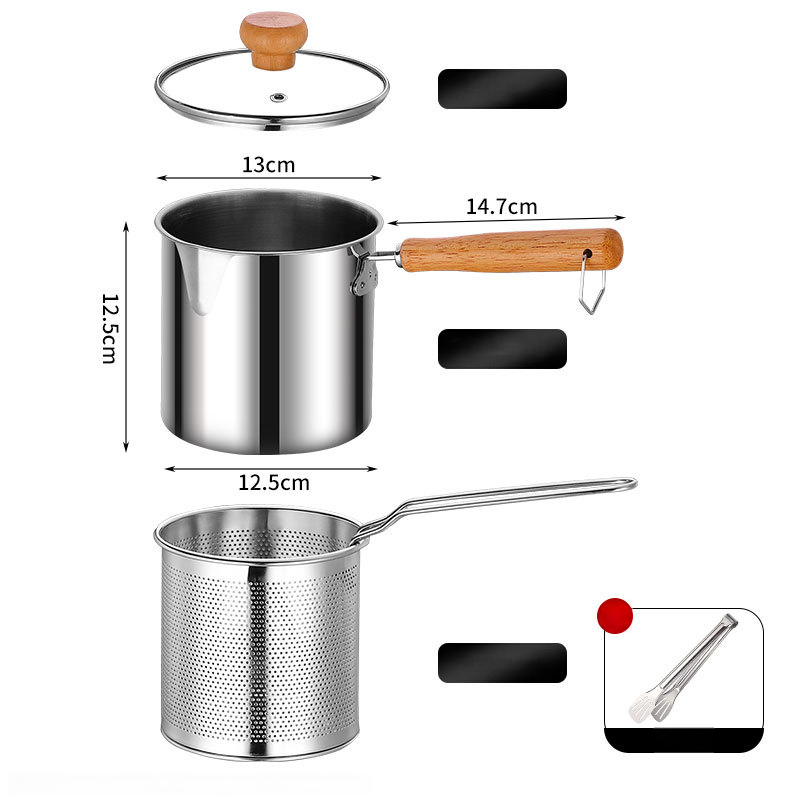 304 stainless steel multifunctional frying pot