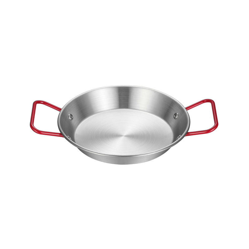 Stainless Steel Double Handles Frying Pan Salad Pasta Paella Pan
