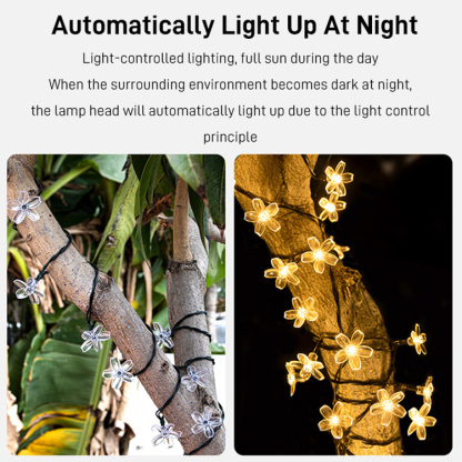 Solar LED Waterproof String Sakura Light