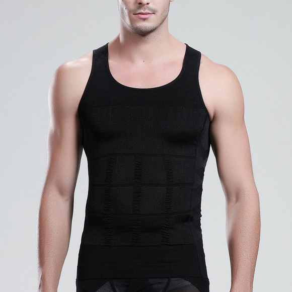 Men’s Vest Body Shaper - Singlet Slimming Lelaki Premium - Ratakan Dada & KempiskanPerut Buncit Serta-Merta - Baju Inner Shaper Tanpa Kesan (Men's Compression Vest)