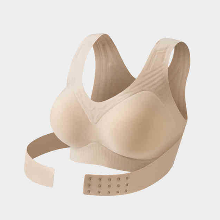 2-in-1 Posture-Correcting Bra | Seamless Lift & Back Support | W-Shaped Jelly Support | Adjustable Anti-Sagging Buckle