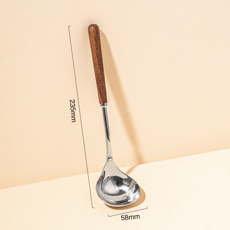 304 stainless steel walnut cooking spoon