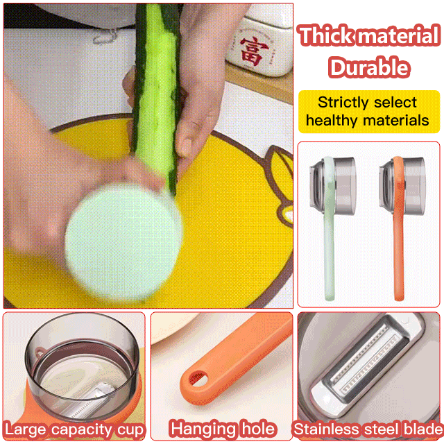 Stainless steel multifunctional retractable peeler