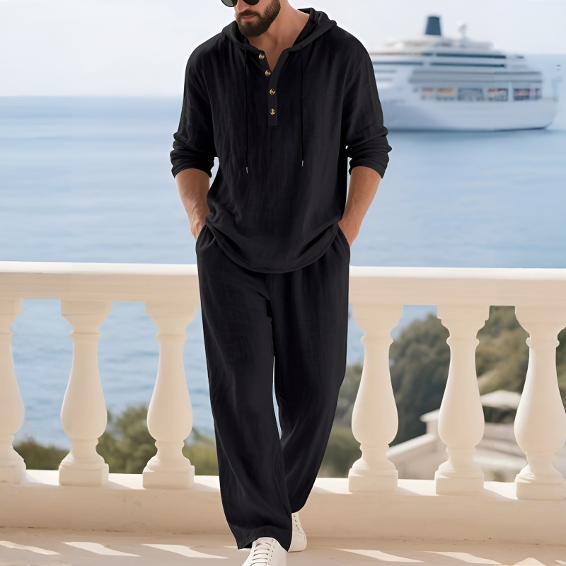 Everyday Comfy Hoodie Set - Premium Lightweight Lounge Sweatsuit for Men