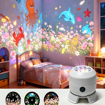 360° Rotating Holiday Projector Light | HD Clear Projection | Multi-Theme Decoration Light for Christmas, Birthday Parties & Kids' Bedroom | Eye-Safe Design