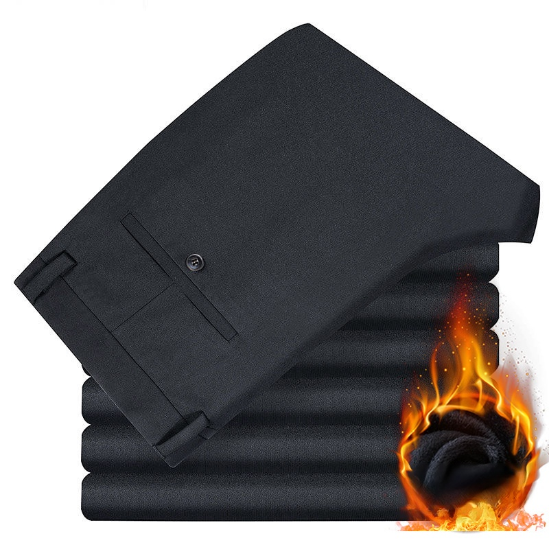 Men's velvet formal suit trousers