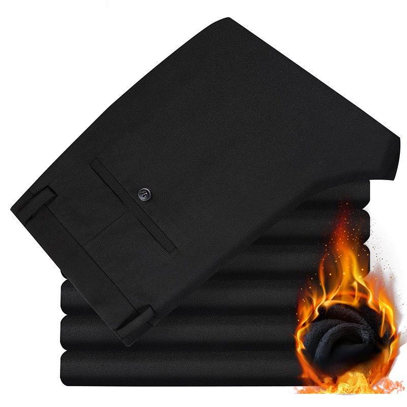 Men's velvet formal suit trousers