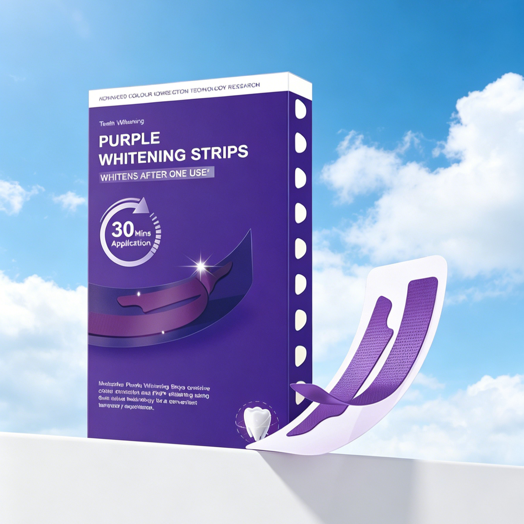 Pelekat Pemutih Gigi Ungu | Hilangkan Kesan Kopi & Putihkan Gigi