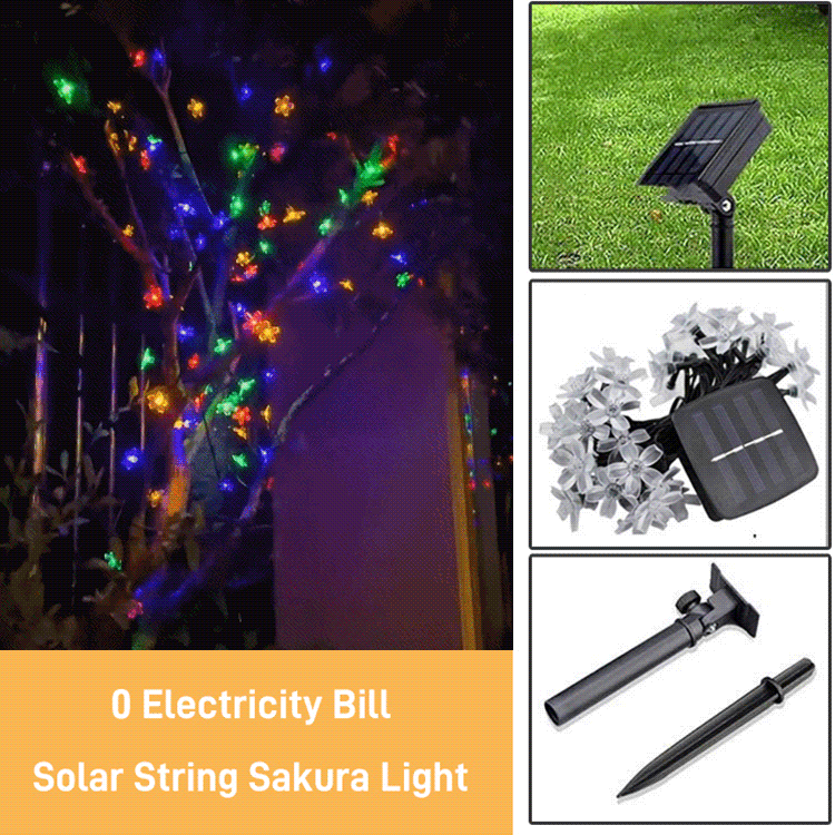 Solar LED Waterproof String Sakura Light