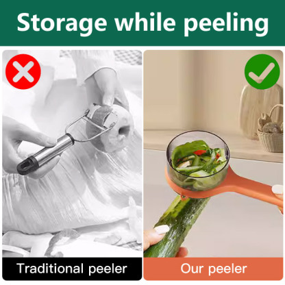 Stainless steel multifunctional retractable peeler