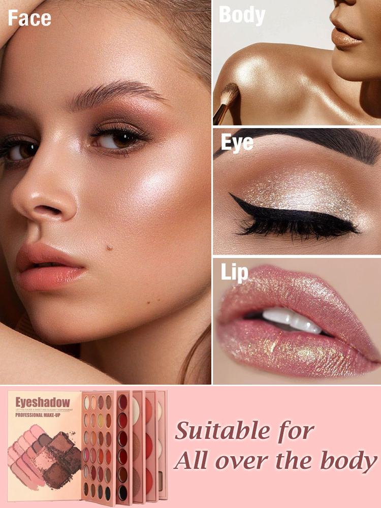 67 colors eye shadow lip gloss highlight blush contour multifunctional palette