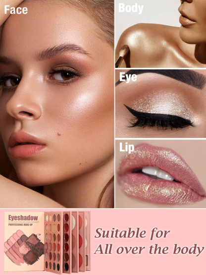 67 colors eye shadow lip gloss highlight blush contour multifunctional palette