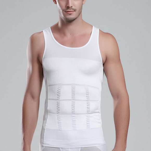 Men’s Vest Body Shaper - Singlet Slimming Lelaki Premium - Ratakan Dada & KempiskanPerut Buncit Serta-Merta - Baju Inner Shaper Tanpa Kesan (Men's Compression Vest)