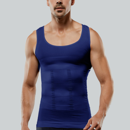 Men’s Vest Body Shaper - Singlet Slimming Lelaki Premium - Ratakan Dada & KempiskanPerut Buncit Serta-Merta - Baju Inner Shaper Tanpa Kesan (Men's Compression Vest)