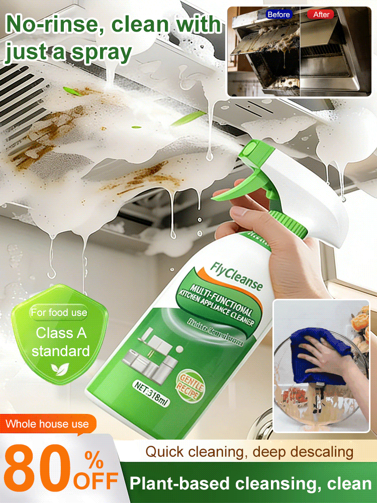 Fly Appliance Magic Cleaner - 100% Gentle & Non-Toxic. Keep Your Kitchen Gadgets Brand New Without Harsh Chemicals! - Non-Toxic & pH Neutral | Safe for Fridges, Microwaves & Ovens