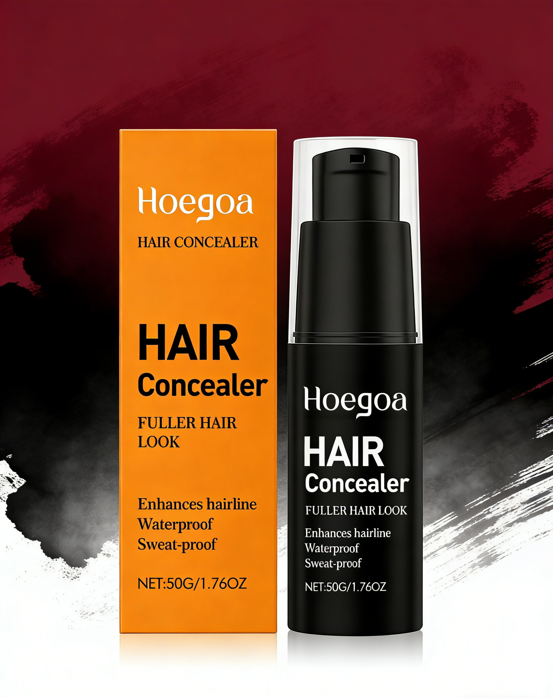 HOEGOA Instant Hair Concealer - 10-Second Balding Cover-Up, Waterproof & Lasts Up to 6 Days