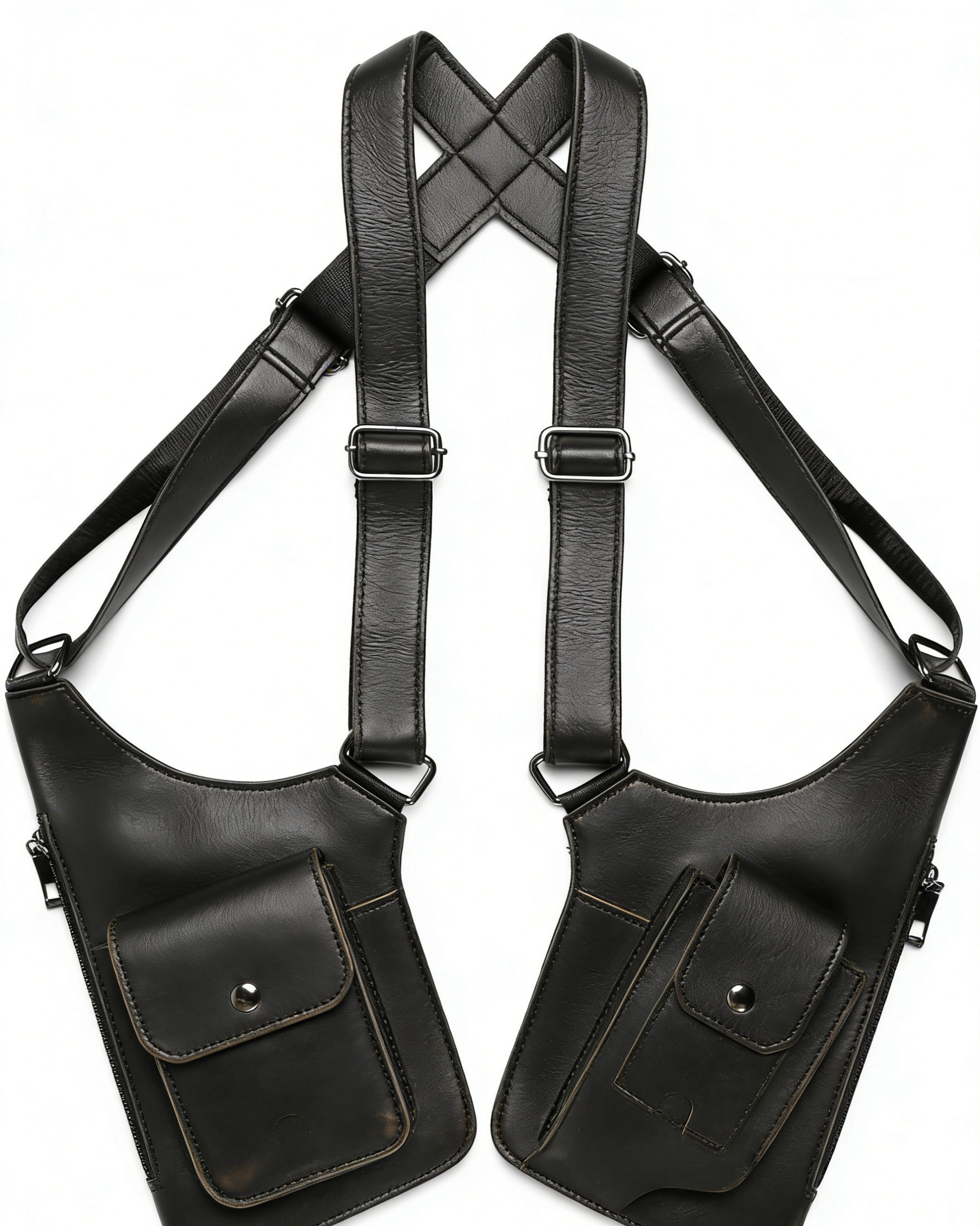 Premium Leather Underarm Shoulder Bag: Adjustable Anti-Theft Holster Design for Men & Women