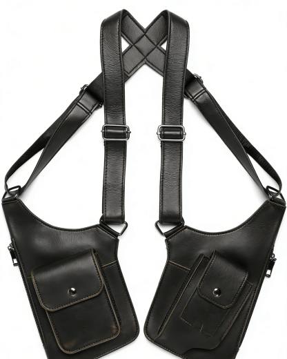 Premium Leather Underarm Shoulder Bag: Adjustable Anti-Theft Holster Design for Men & Women