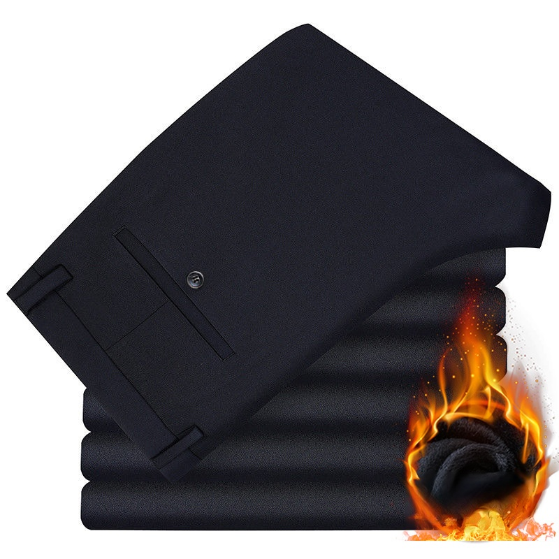 Men's velvet formal suit trousers