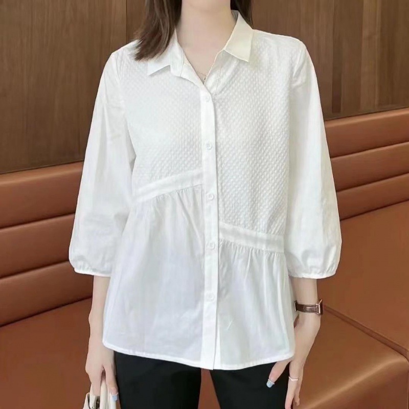 New stitching tummy tucking bracelet sleeve shirt