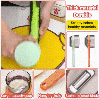 Stainless steel multifunctional retractable peeler