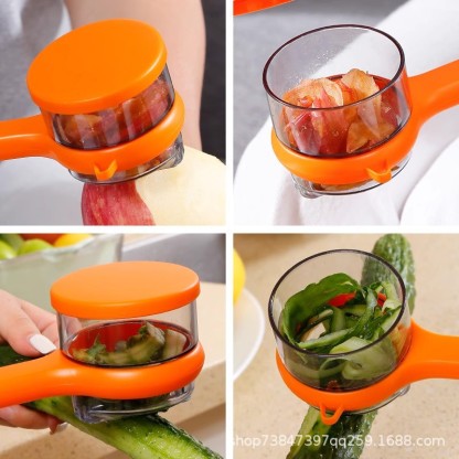 Stainless steel multifunctional retractable peeler