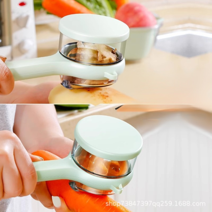 Stainless steel multifunctional retractable peeler