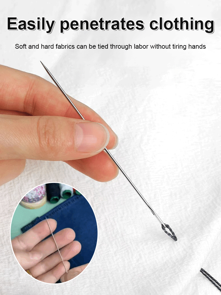 [Great Value 34-Piece Set] Large Hole Steel Needle Sewing Tool Set