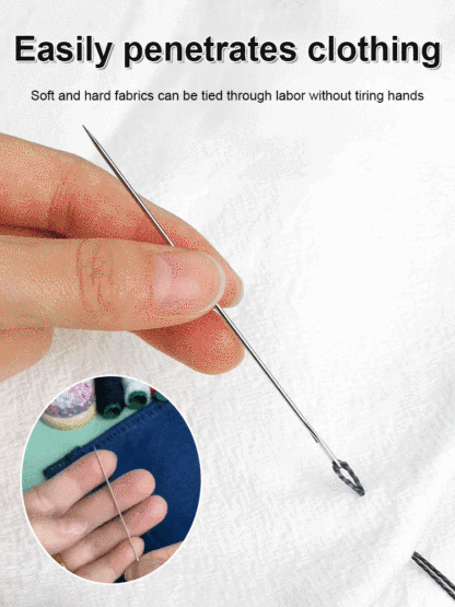 [Great Value 34-Piece Set] Large Hole Steel Needle Sewing Tool Set