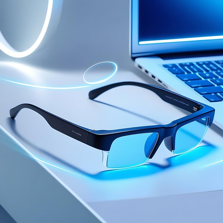 Color-changing anti-blue light presbyopia glasses