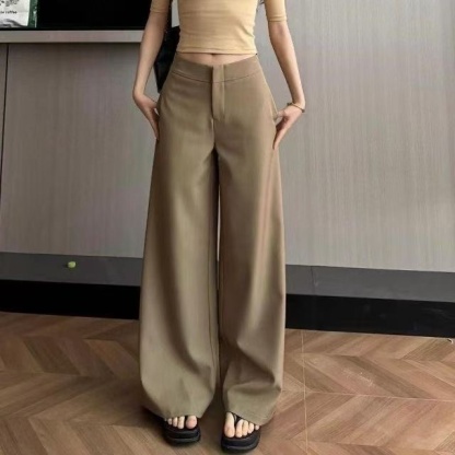 multiwear widelegged pants casual pants Soft versatile Design temperament Spring Suit Pants Women Lo
