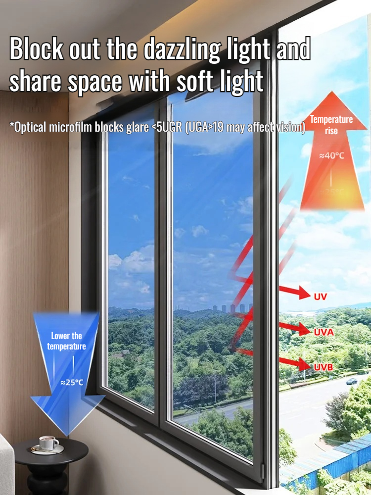 Balcony Window Stickers AntiPeep Heat Insulation Film