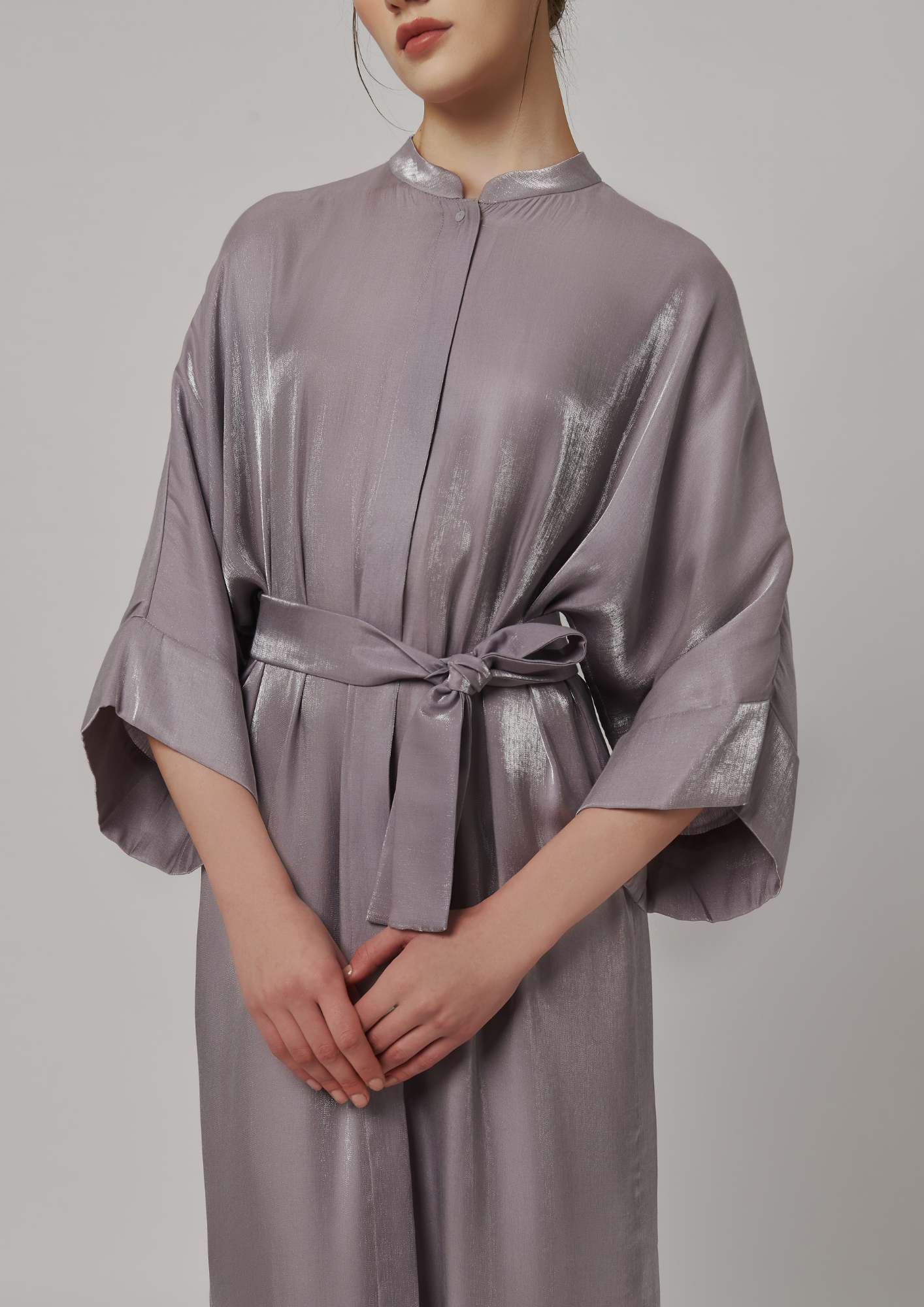 SIGNATURE SHIRT DRESS - LIGHT TAUPE