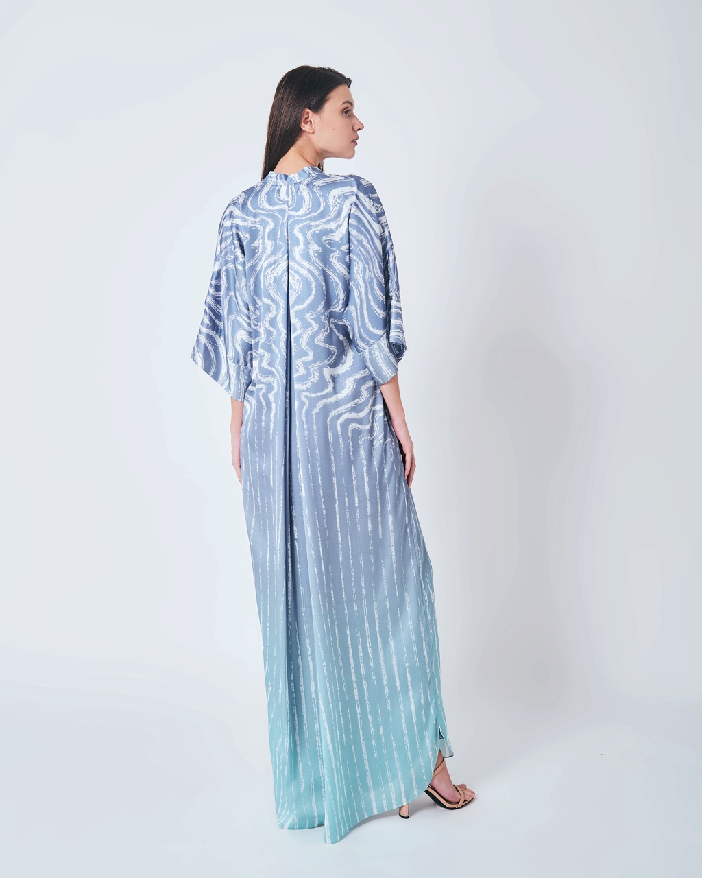 BLUE WAVES SHIRT DRESS