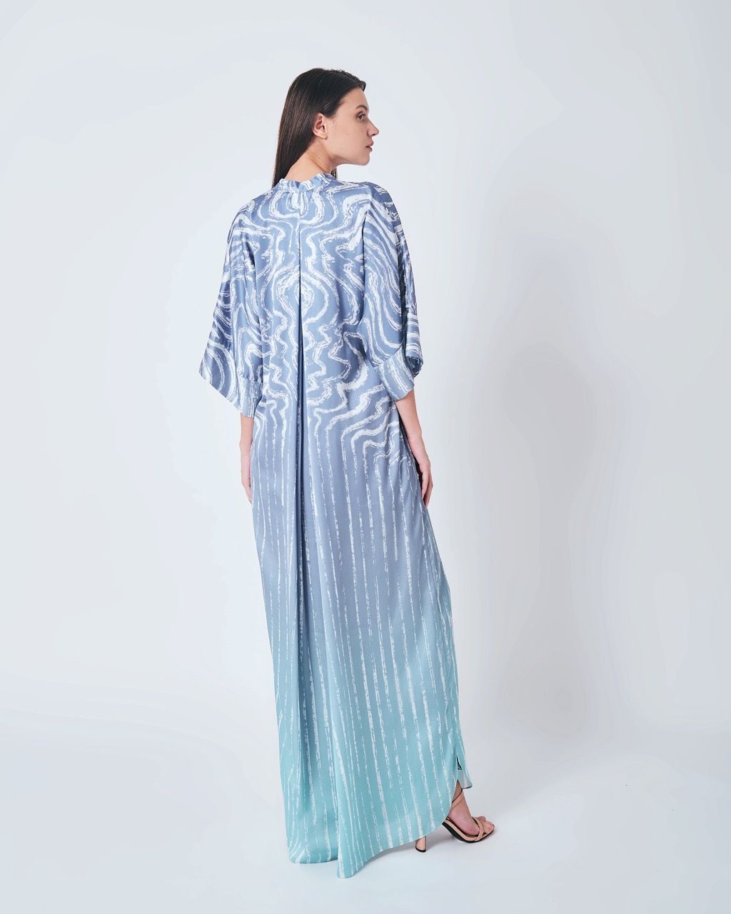 BLUE WAVES SHIRT DRESS