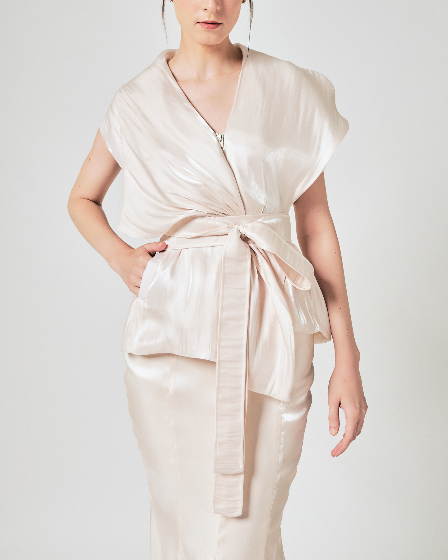 NAUSICAA WRAP TOP WHITE