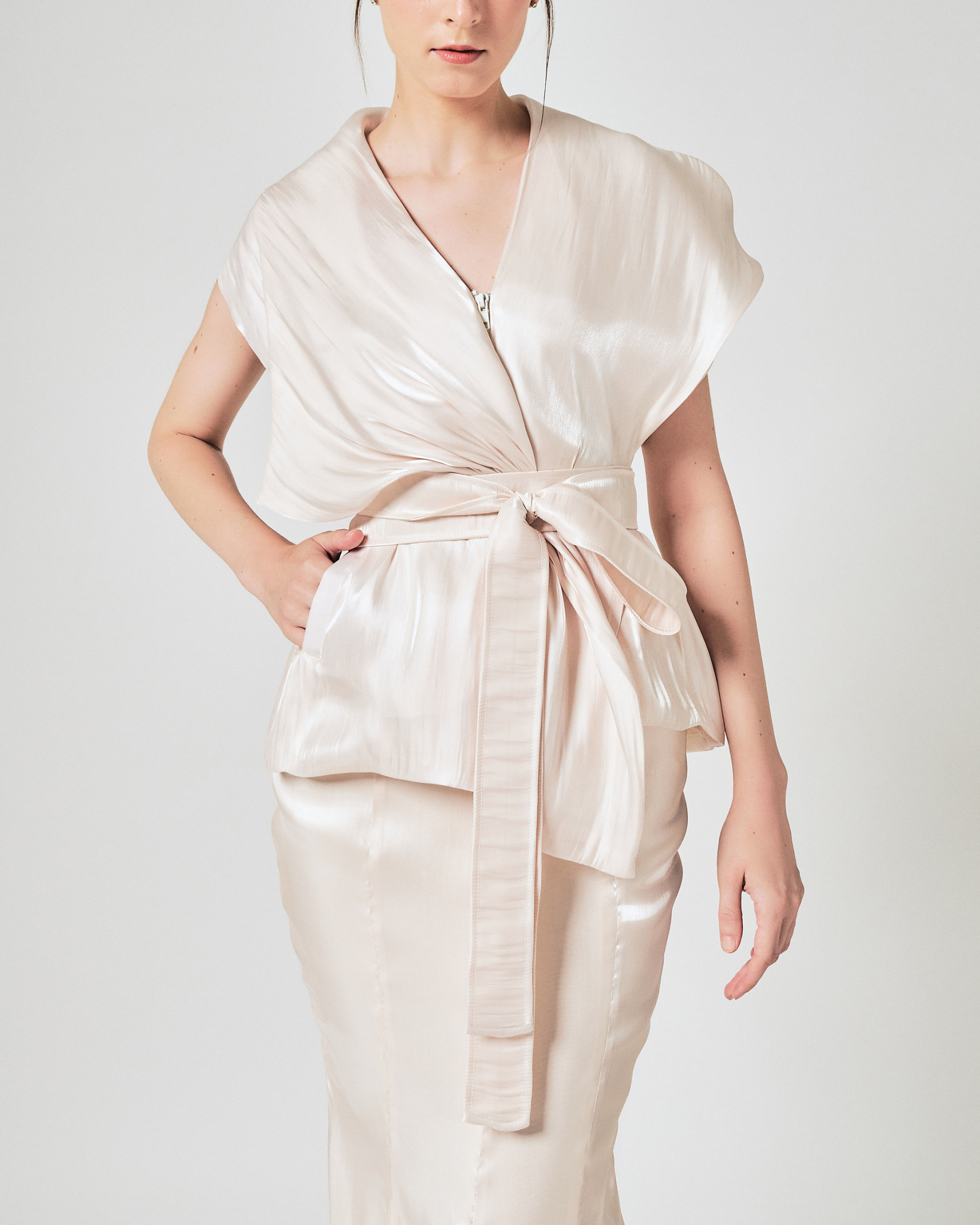 NAUSICAA WRAP TOP WHITE